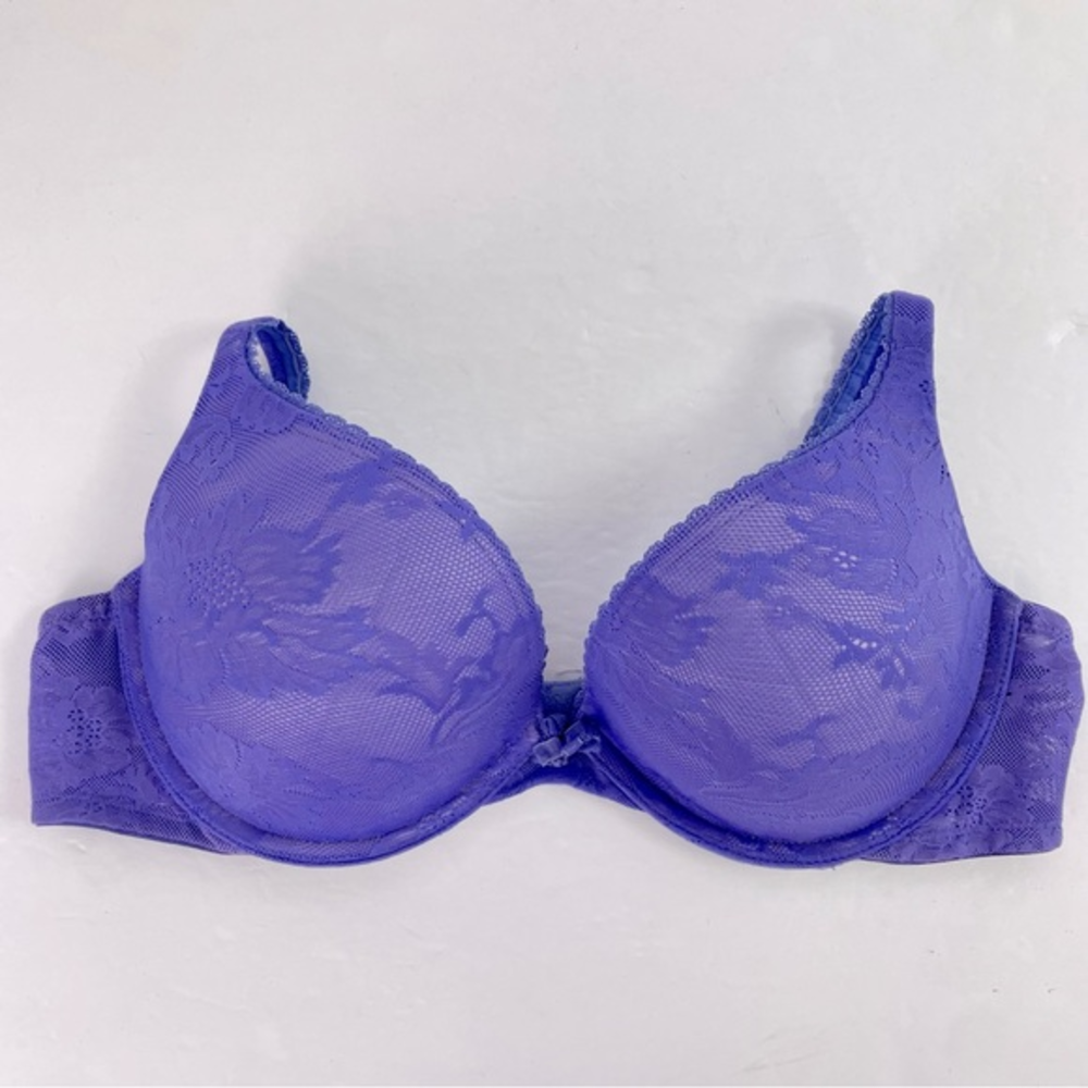 Victoria’s Secret Body‎ By Victoria Push Up Bra Blue Purple Lace Underwire